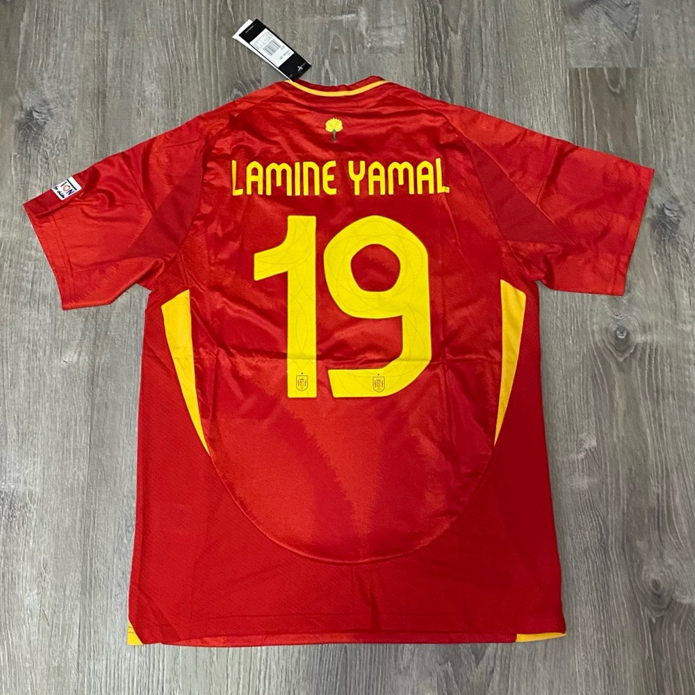 Lamine Yamal Spain Euro 2024 Home Jersey Size Large N…